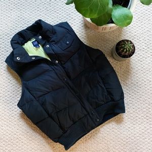 Black gap puffer vest